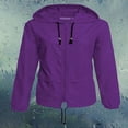 thumbnail image 5 of FNNMNNR Women Lightweight Waterproof Rain Jackets  Solid Color Zipper Open Front Coat Windbreake, 5 of 6