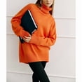 thumbnail image 7 of Women's Oversized Turtleneck Sweater, Loose Long Sleeve Ribbed Knit Pullover for Everyday Wear, 7 of 7