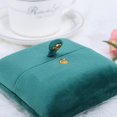 thumbnail image 2 of Caja colgante de terciopelo verde, caja de embalaje de regalo para joyería, caja de almacenamiento para exhibición de collares (3,94 "x 3,94" x 1,5 "), 2 of 5
