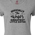 thumbnail image 4 of Inktastic Officially the World's Greatest Little Sister Women's T-Shirt, 4 of 5