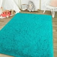 thumbnail image 4 of Lochas Ultra Soft Modern Area Rugs Fluffy Plush Living Room Carpets for Children Indoor Bedroom Home Decor Nursery Rug, 4' X 6',Turquoise Blue, 4 of 7