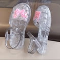 thumbnail image 4 of Abomasnow Girls Jelly Sandals Closed Toe Glitter Princess Dress Sandals Summer Waterproof Fisherman Gladiator Shoes for Little Kid, 4 of 9