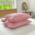 thumbnail image 5 of Red Gingham King Quilt Set, Soft Pre-Washed Microfiber Plaid King Bedspread, Lightweight Checked Summer Quilt, Grid Bedding Coverlets for All Seasons (Includes 1 Quilt, 2 Pillow Shams), 5 of 7
