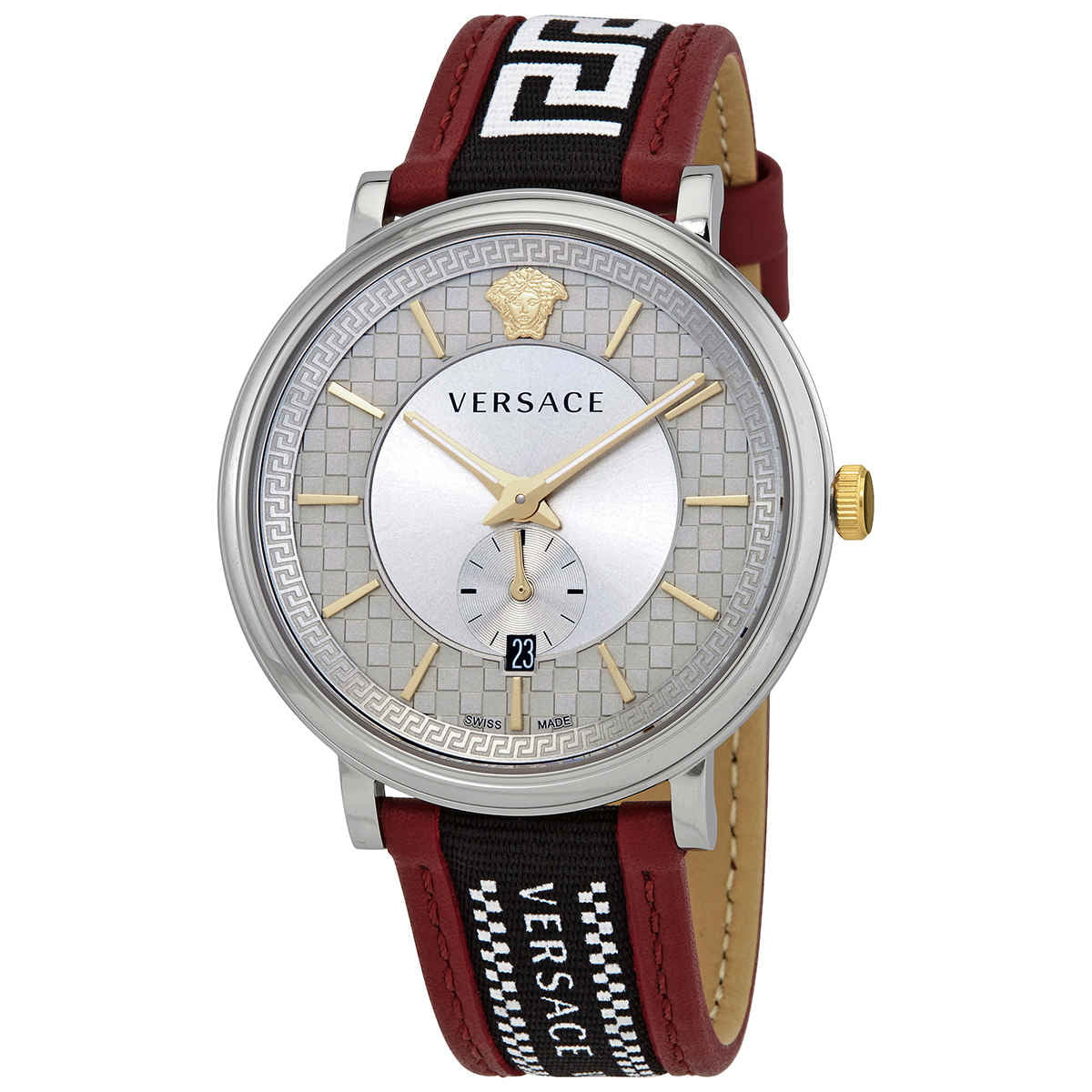 deken Kapper In de genade van Versace V-Circle Quartz Silver Dial Men's Watch VEBQ01319 - Walmart.com