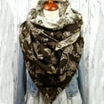 thumbnail image 6 of Women Winter Butterfly Star Print Button Soft Neck Wrap Thick Warm Scarf Shawl, 6 of 8