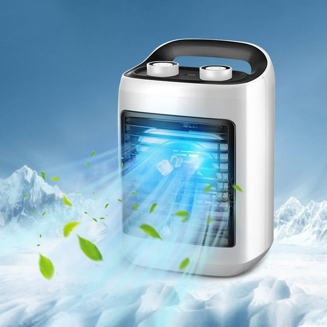 Mini ventilador USB con humidificador | Ventilador personal portátil para escritorio de oficina en casa | Ventilador silencioso de 3 velocidades con tanque de agua de 180 ml y refrigeración por