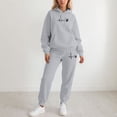 thumbnail image 2 of Cute Bow Valentine's Day Sweatsuit Set for Women - Funny Graphic Hoodie & Jogger Tracksuits, 2 of 4