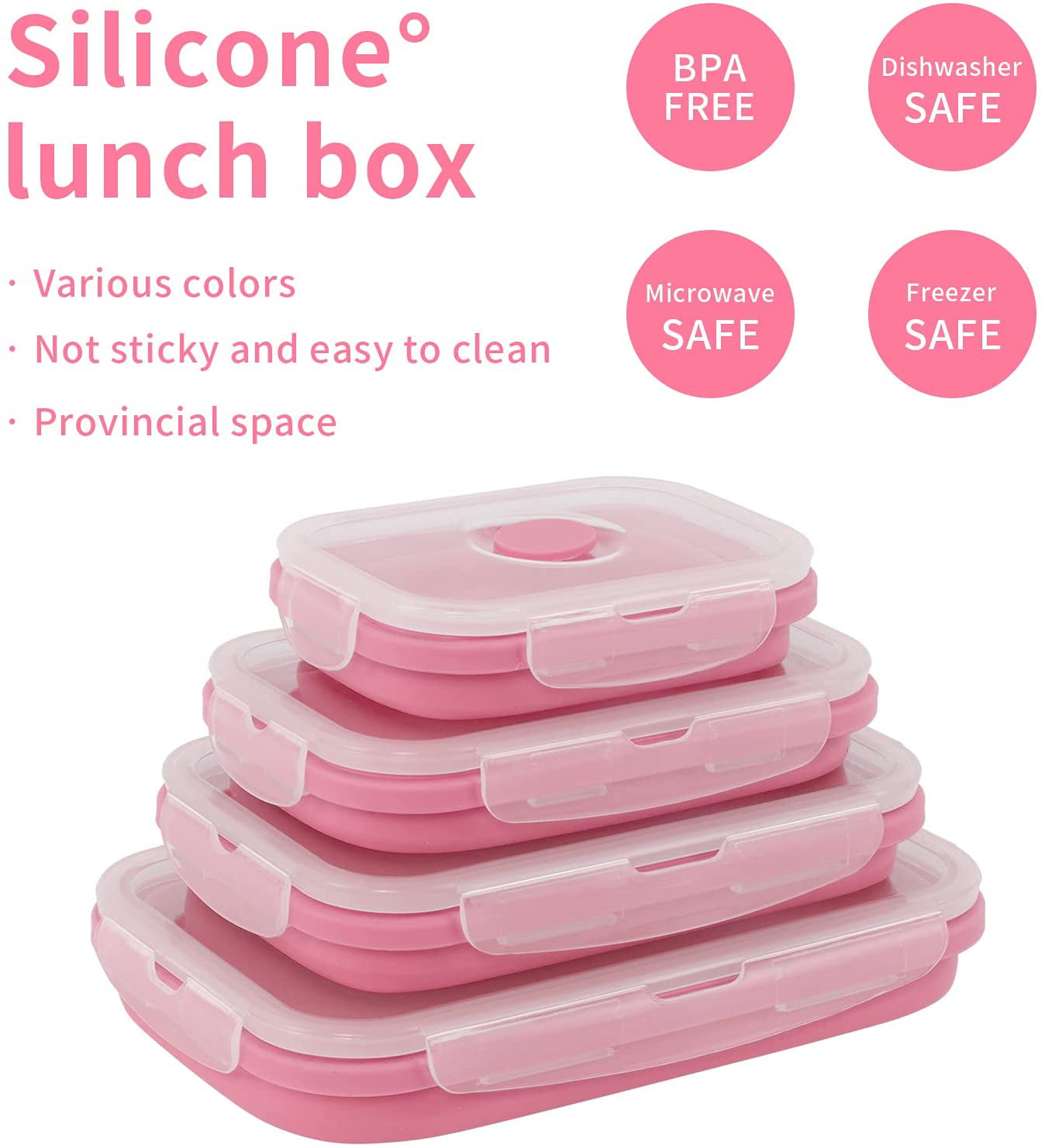 1 Piece Of Silicone Baby Food Storage Box, Fresh And Frozen, Retortable,  Portable And Sealed, Children's Silicone Food Bowl Pink