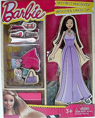 barbie magnetic wooden dress up