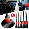 thumbnail image 1 of 5Pcs Car Detailing Brush Set Detail For Cleaning Wheels Engine Emblems Air Vents Auto Detailing, 1 of 5