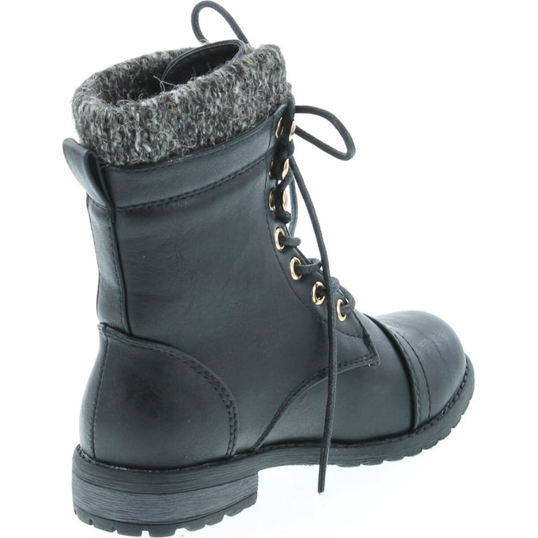 combat boots with small heel