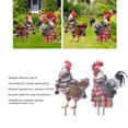 thumbnail image 3 of Decoración De Pollo De Metal, Arte De Hierro único, Decoración De Gallo Al Aire Libre, Uso Versátil Para Jardín, Césped, 3 of 7