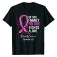 thumbnail image 2 of Up to 65 off!Lolmot Womens Pink Ribbon In This Family Letter Print Graphic Tees Gifts Short Sleeve T Shirt Tops Breast Cancer Awareness Shirts for Hope and Support, 2 of 6
