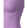 thumbnail image 5 of MixMatchy Women's Solid Casual Summer Side Shirring Scrunched Double Layered Tube Top, 5 of 6