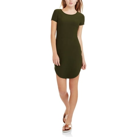 No Boundaries Juniors' Short Sleeve Tunic T-Shirt Dress