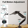 thumbnail image 4 of UTAH-Laptop Stand Desk Mount, 2 in 1 Function Monitor Laptop Mount, Aluminum Laptop Arm Fits Max 17" Notebook and 32" Computer Screen, Single Monitor Mount with Laptop Tray, Holds up to 17.6lbs, 4 of 4
