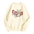 thumbnail image 4 of Womens Christmas Sweatshirts Grandma Xmas Nana Claus Print Long Sleeve Crewneck Shirts Holiday Party Casual Trendy Pullover Tops, 4 of 4