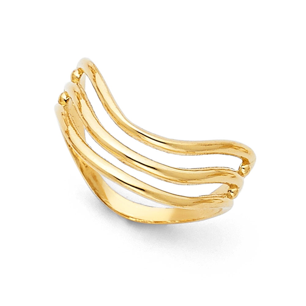AA Jewels Solid 14k Yellow Gold Thumb Ring Size 5.5
