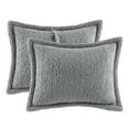 thumbnail image 4 of Home Essence Remy Colorblock Overfilled Sherpa 3 Piece Comforter Set, King/Cal King, Grey, 4 of 12