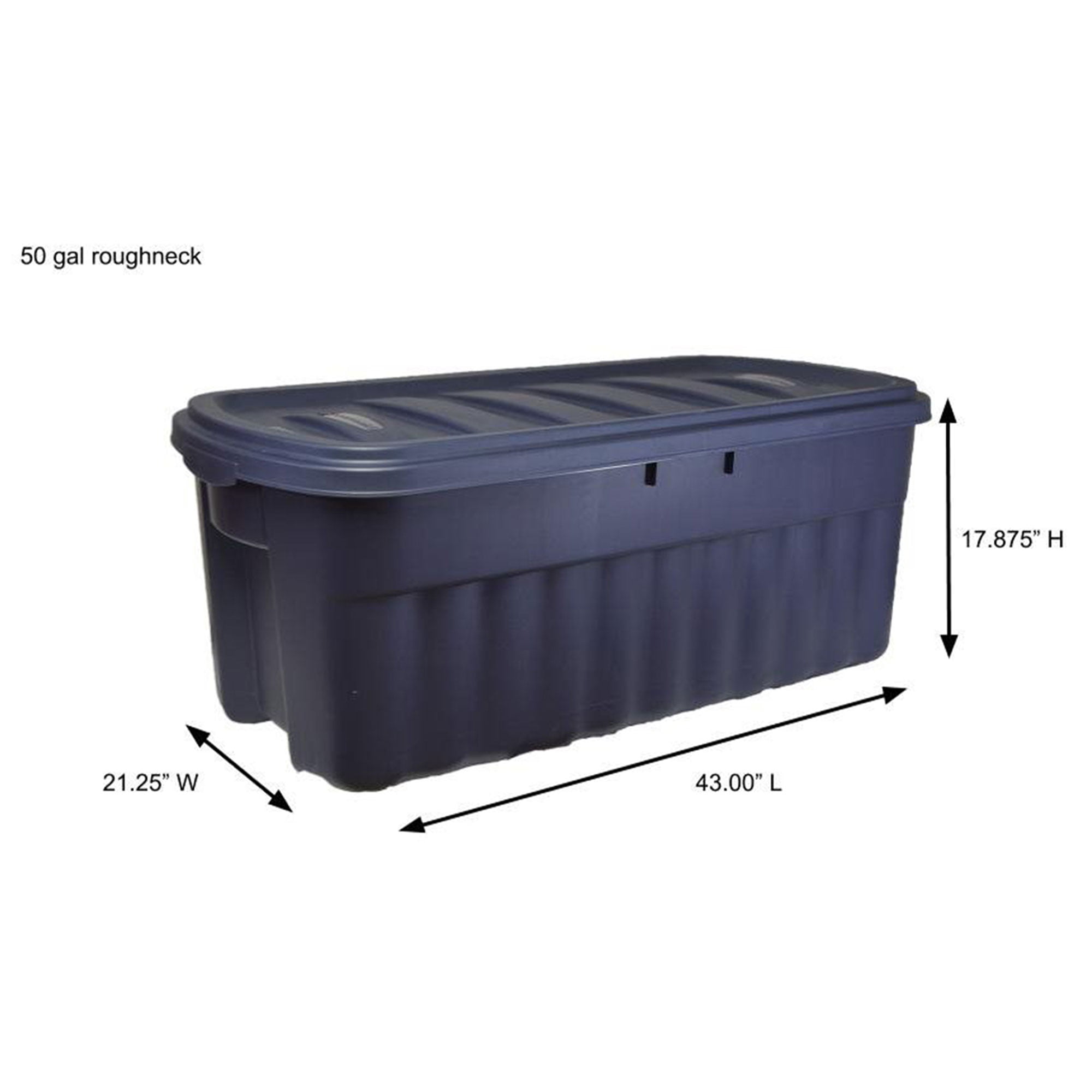 Rubbermaid 50 Gallon Stackable Storage Container, Dark Indigo Metallic (4  Pack), 1 - Kroger