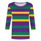 thumbnail image 2 of TaTaai Carnival Women's Casual Print Round Neck 3/4 Sleeve T-Shirt Loose Top Gift, 2 of 5