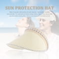 thumbnail image 3 of KAKOWELY Sombrero de visera de verano con visera ancha de paja para dama, 3 of 4