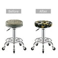 thumbnail image 5 of Rateoe Lilies Flowers Pattern Round Bar Stool Seat Covers,Washable Stool Cushion Slipcover Elastic Bar Chair Covers for 12-14 Inch Chair -12 inch, 5 of 7