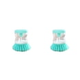 thumbnail image 3 of Inteprter Utensilios de cocina Cepillo Antideslizante Cabello Ergonómico Sartén Olla Tazón Cepillos de limpieza Herramienta con dispensador de Verde 2Conjunto, 3 of 6