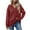 Wine, variant on Women's Long Sleeve Sweatshirt No-Cap V-Neck Solid Color Outfits Basic Fall Clothes Casual Fashion Winter Clothing