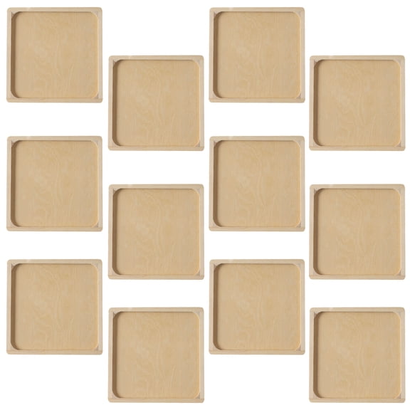 9â€ Square Mosaic Wood Plaque by Make Market - Unfinished Wood Plaque for Projects - Decoration - Arts & Crafts - Bulk 12 Pack