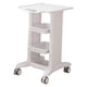 thumbnail image 5 of Carro de peluquería con ruedas, soporte móvil para herramientas, versátil con ruedas giratorias de 360 degree, Blanco, 5 of 8