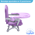 thumbnail image 2 of Silla Periquera de Bebe Portátil Plegable Baby Gaon con Altura Regulable Booster, 2 of 9