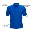 thumbnail image 5 of Whitewater Lightweight Moisture Wicking Short Sleeve Fishing Shirt with UPF 50 (Strong Blue, Small), 5 of 10