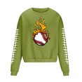 thumbnail image 3 of Sudadera sin capucha para hombre, cuello redondo, deportiva, con estampado de béisbol, sudadera con capucha, manga larga, blusa de poliéster para hombre, 3 of 4