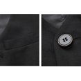 thumbnail image 4 of Boys Shirts,Formal Vest 4-Button Suit Waistcoat Elegant Dress Wear Classic Layering Piece for,Shirts for Boys,Black,4-5 Years, 4 of 5