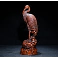 thumbnail image 2 of chinese wood carving wooden carved crane statues indoor home decor Heron sculpture Figurines figurines for interior Decoration, 2 of 4