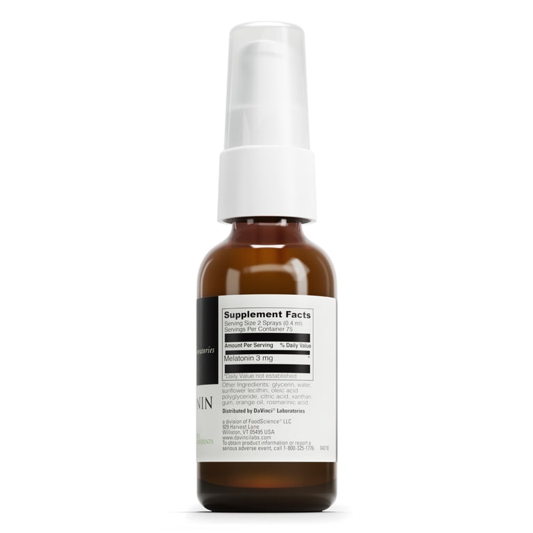 DaVinci Liposomal Melatonin Spray, Sleep Support for Adults