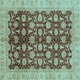 thumbnail image 1 of Ahgly Company Indoor Square Oriental Light Blue Traditional Area Rugs, 6' Square, 1 of 4