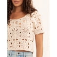 thumbnail image 2 of Jessica Simpson Women's Quincy Crochet Tee, Sizes XS-XL, 2 of 7