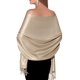 thumbnail image 1 of Chal Pashmina Grande Beige Suave ShineGlitz, 1 of 6