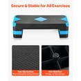 thumbnail image 3 of KFFKFF Aerobic Exercise Step Platform, 28-Inch Workout Aerobic Stepper, Height Adjustable Fitness Training Step Deck Trainer with 4 Risers, 3 of 9