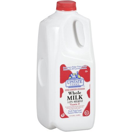 Upstate Farms Whole Milk, 0.5 gal - Walmart.com