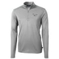 thumbnail image 2 of Men's Cutter & Buck Silver Philadelphia Eagles Virtue Eco Pique Recycled Quarter-Zip Pullover, 2 of 3