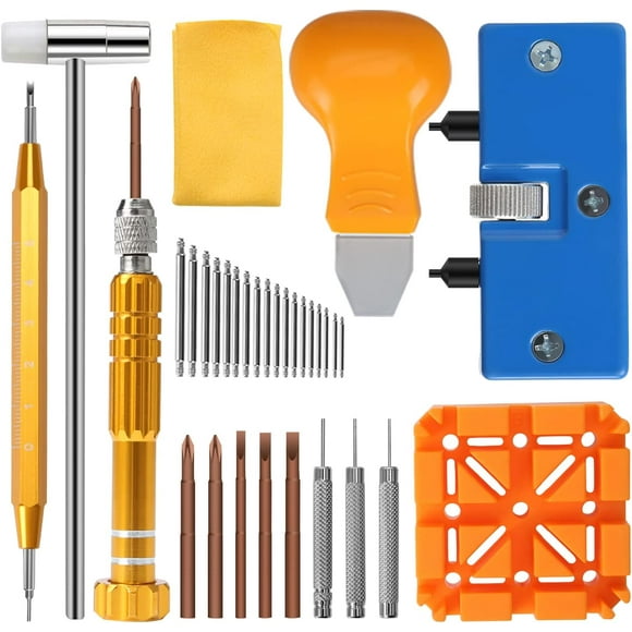 PINHEN Watch Repair Kit, Professional Watch Battery Replacement Tool Watchband Link & Back Remover Spring Bar Repairing Tool Kit