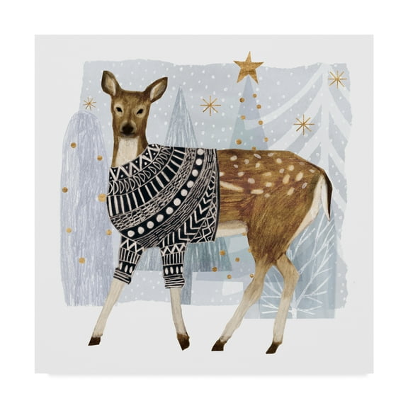 Trademark Fine Art 'Cozy Woodland Animal III' Canvas Art by Victoria Borges