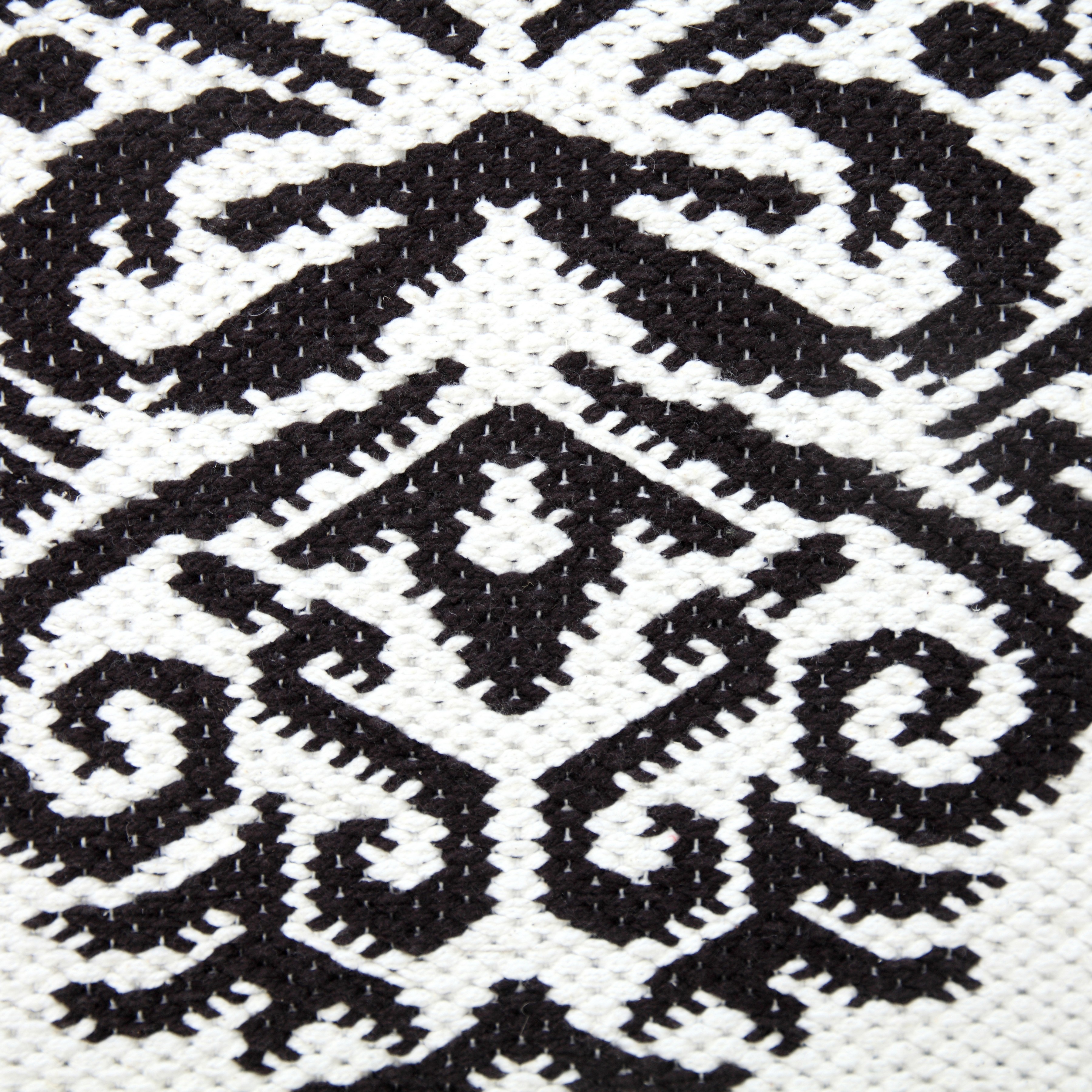 Harlow Hill Glenn 20" x 20" Damask Cotton Blend Adult Decorative Feather Filled Pillow, White/Black