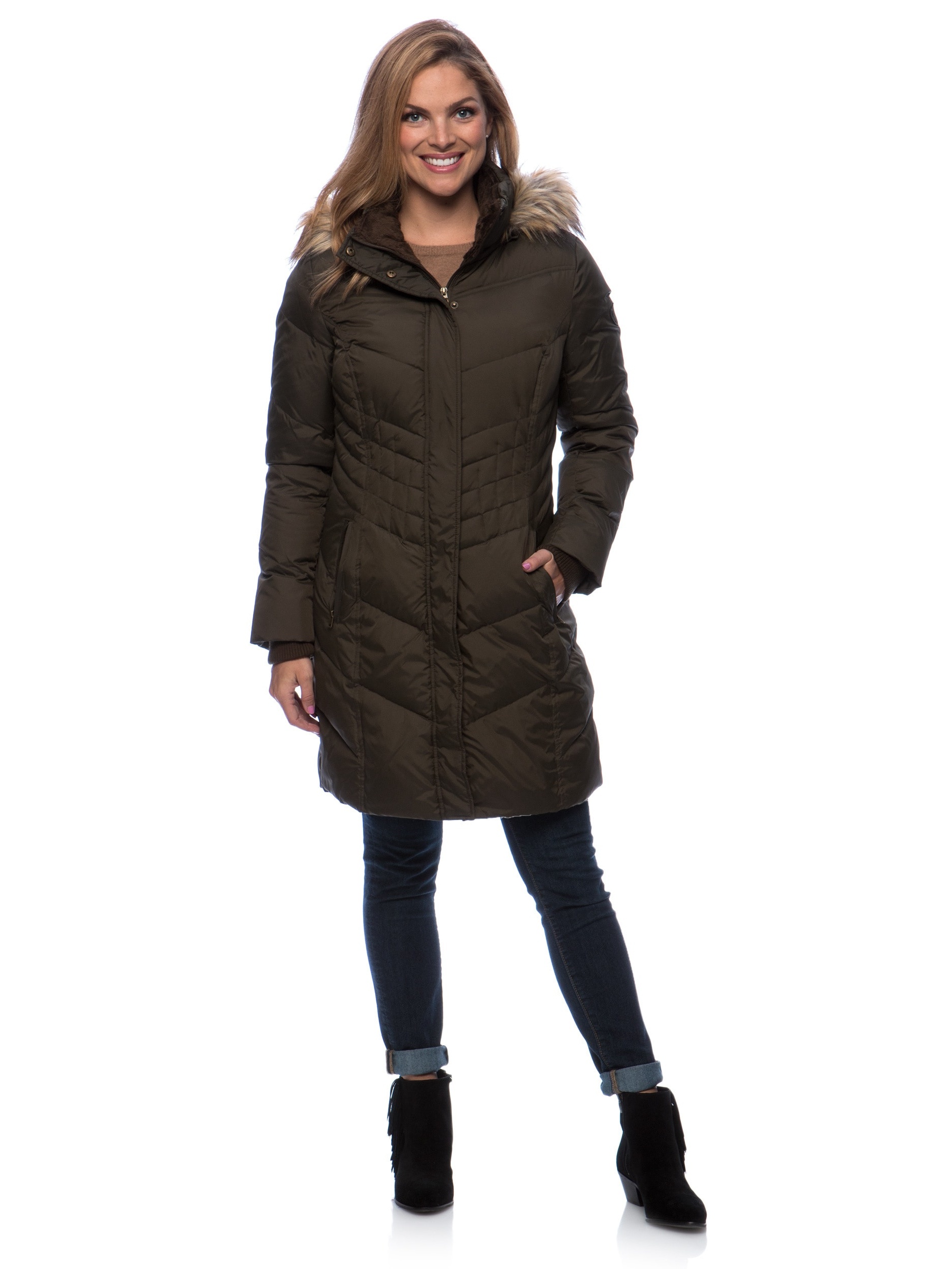 Ladies Long Down Filled Coats