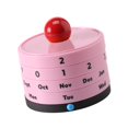 thumbnail image 5 of figatia Desk Calendar Rotatable Nordic Mini,Desk Decoration,Desktop Monthly Planner Monthly Weekly Daily for Office Porch Living Room pink, 5 of 8