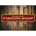 thumbnail image 1 of Fishing Shop Novelty Decor, Metal Wall Sign - 4x18 Inches, 1 of 4
