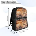 thumbnail image 4 of Fotbe Hand Drawn Vintage Coffee Travel Laptop Backpack, Business Slim Sturdy Laptops Backpack, Water Resistant College School Computer Bag Gift for Men & Women Fits 15.6 Inch Notebook, 4 of 8